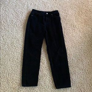 Black corduroy pants